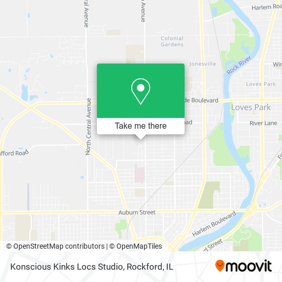 Konscious Kinks Locs Studio map