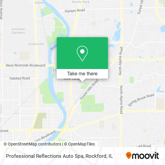 Professional Reflections Auto Spa map