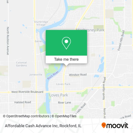 Affordable Cash Advance Inc map