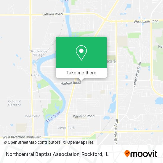 Mapa de Northcentral Baptist Association