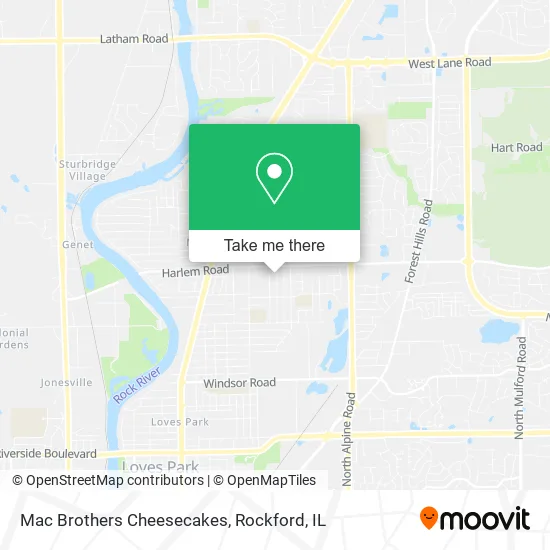 Mac Brothers Cheesecakes map