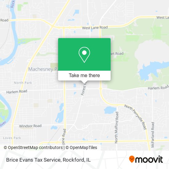 Brice Evans Tax Service map