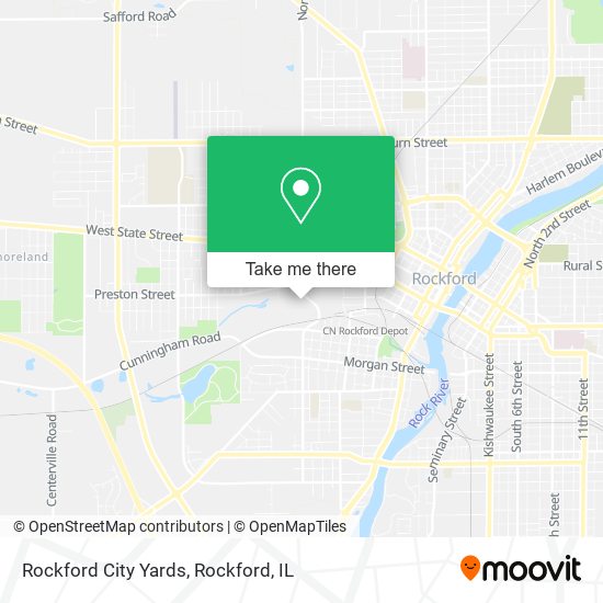 Mapa de Rockford City Yards