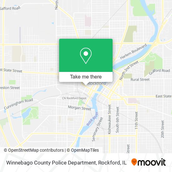 Winnebago County Police Department map