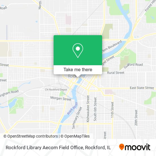 Rockford Library Aecom Field Office map