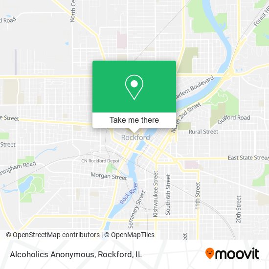 Alcoholics Anonymous map