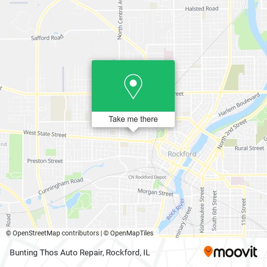 Bunting Thos Auto Repair map