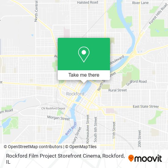 Rockford Film Project Storefront Cinema map