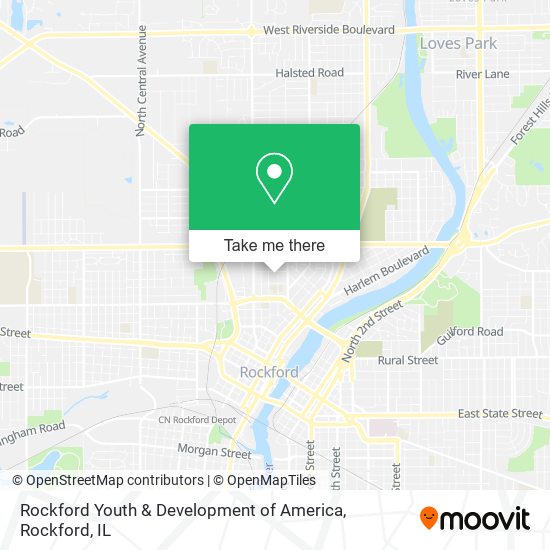 Rockford Youth & Development of America map