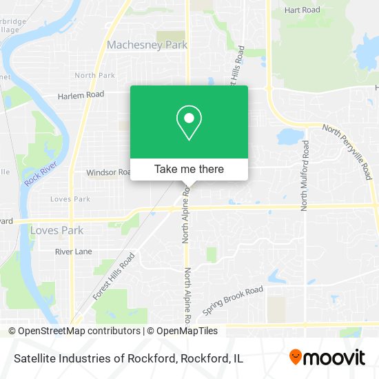 Satellite Industries of Rockford map