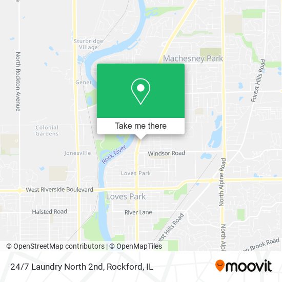 24/7 Laundry North 2nd map