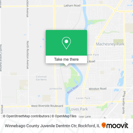 Winnebago County Juvenile Dentntn Ctr map