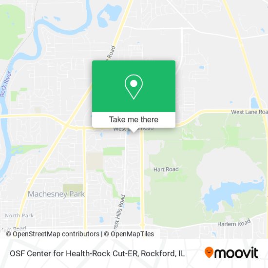 OSF Center for Health-Rock Cut-ER map