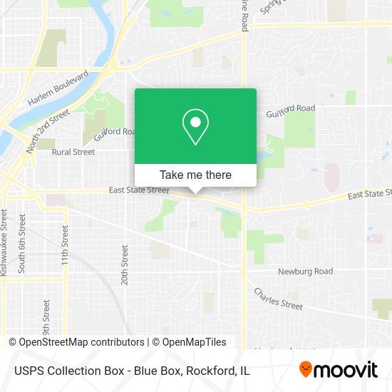 USPS Collection Box - Blue Box map