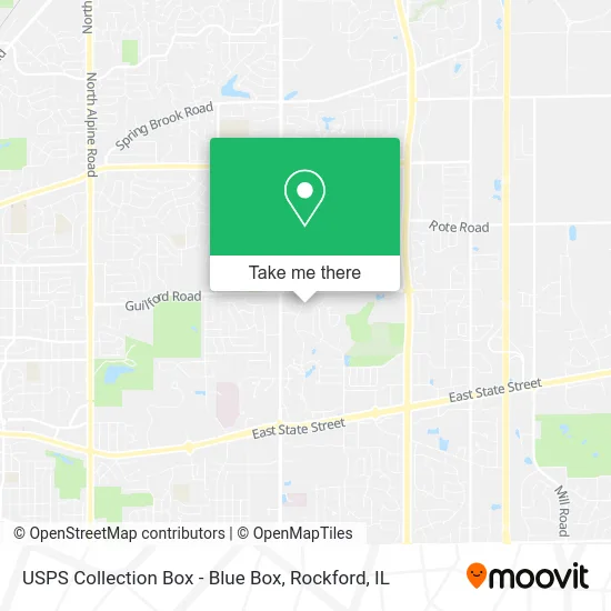 USPS Collection Box - Blue Box map
