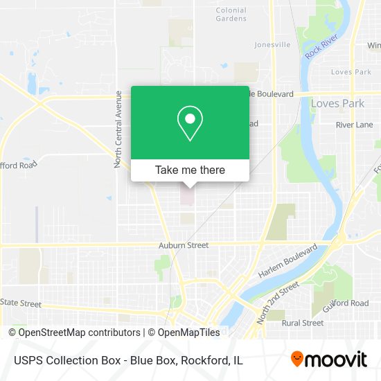 USPS Collection Box - Blue Box map
