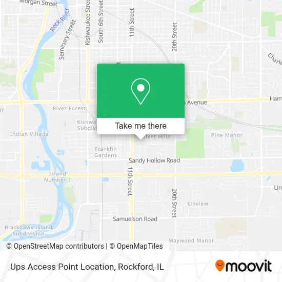 Ups Access Point Location map
