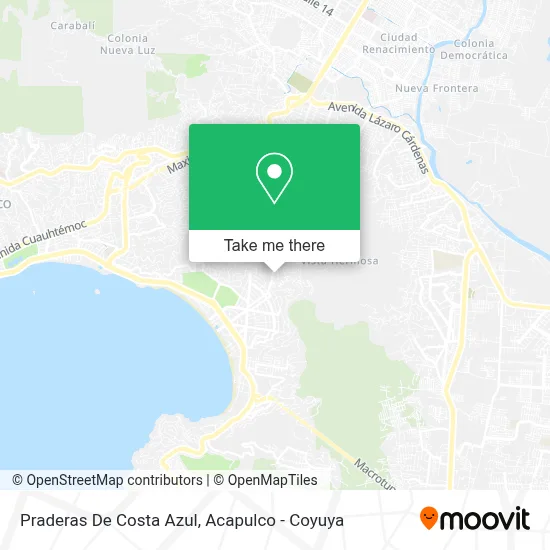 Praderas De Costa Azul map