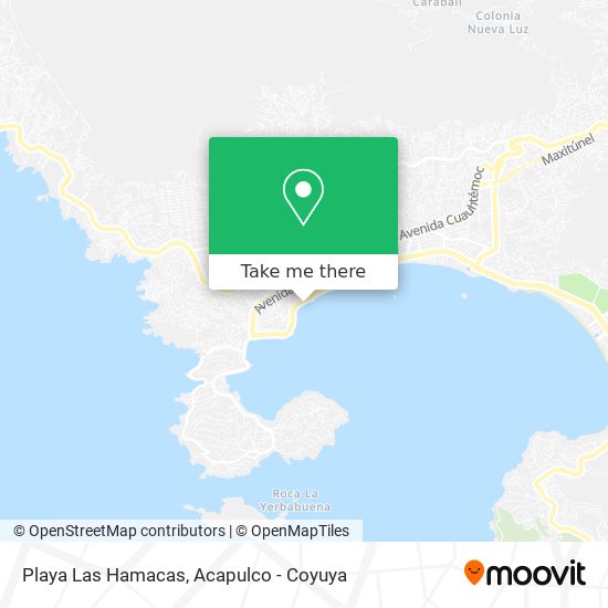 Playa Las Hamacas map
