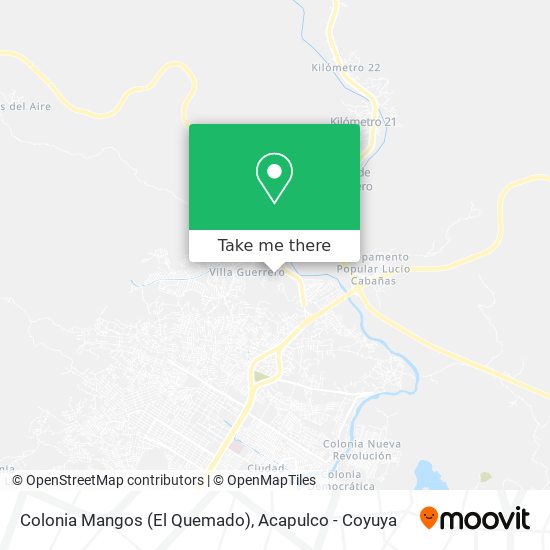 Mapa de Colonia Mangos (El Quemado)