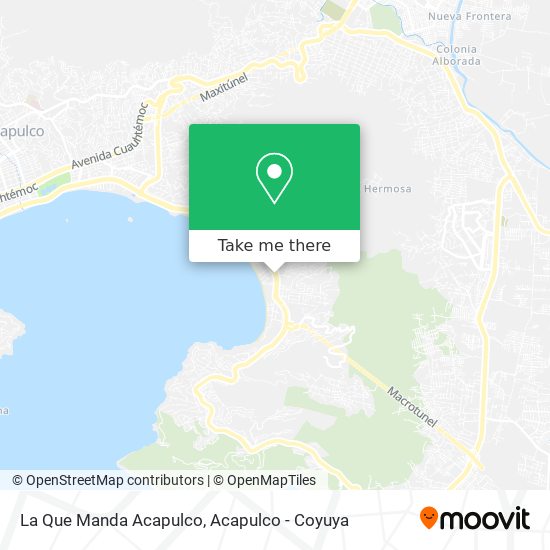 La Que Manda Acapulco map
