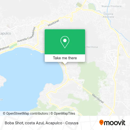 Boba Shot, costa Azul map