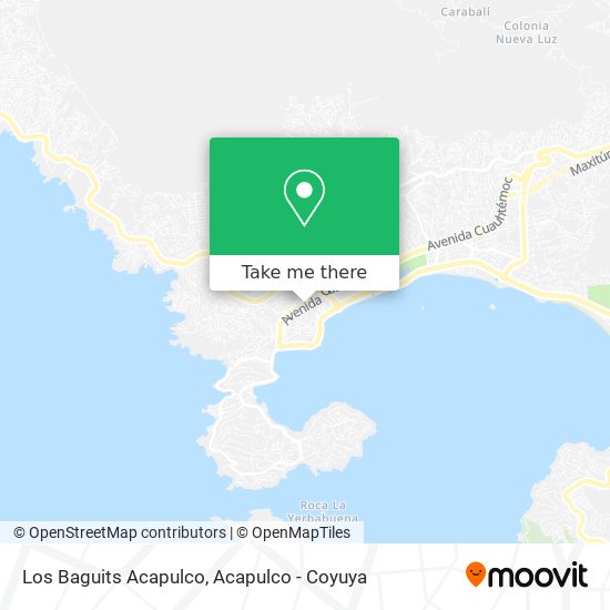 Los Baguits Acapulco map