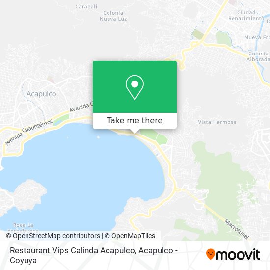 Restaurant Vips Calinda Acapulco map