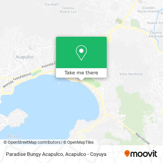 Paradise Bungy Acapulco map