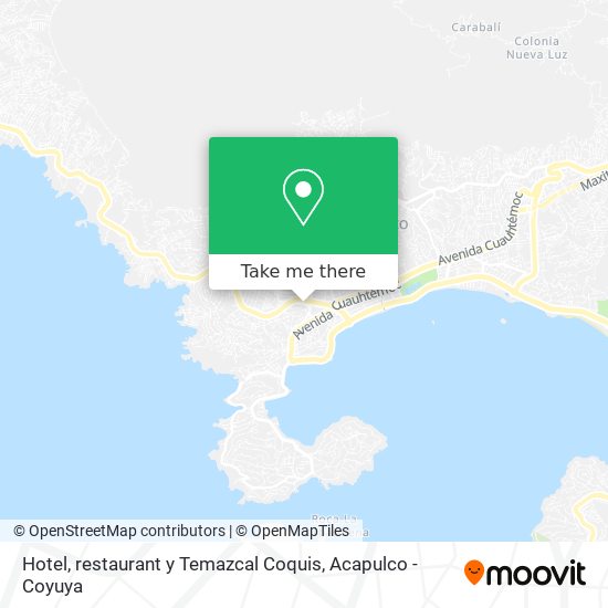Hotel, restaurant y Temazcal Coquis map