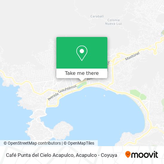 Café Punta del Cielo Acapulco map
