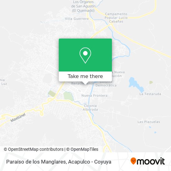 Paraíso de los Manglares map