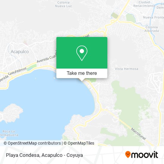 Playa Condesa map