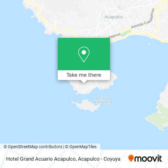 Hotel Grand Acuario Acapulco map