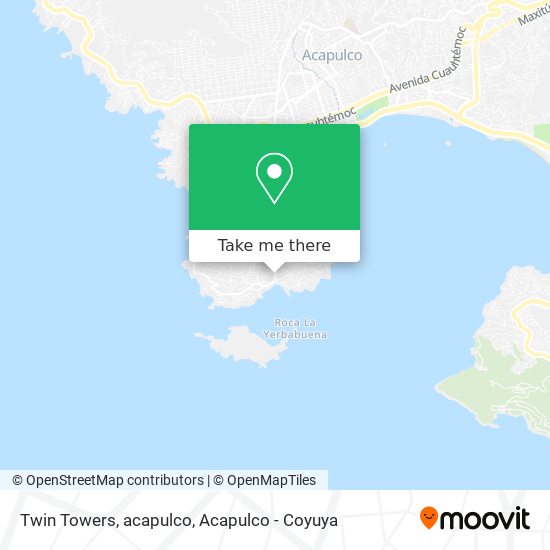 Twin Towers, acapulco map