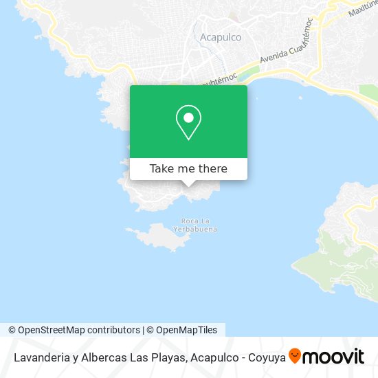 Lavanderia y Albercas Las Playas map