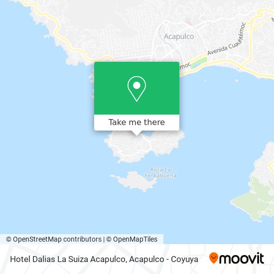 Mapa de Hotel Dalias La Suiza Acapulco