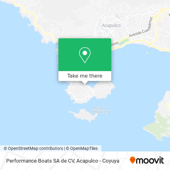 Mapa de Performance Boats SA de CV