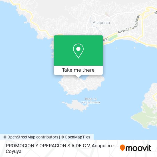 Mapa de PROMOCION Y OPERACION S A DE C V