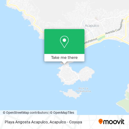 Mapa de Playa Angosta Acapulco