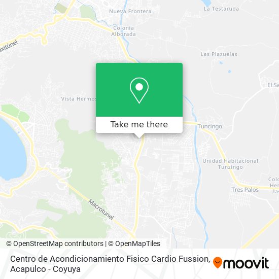 Centro de Acondicionamiento Fisico Cardio Fussion map