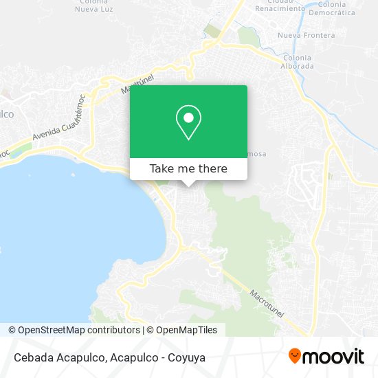 Mapa de Cebada Acapulco