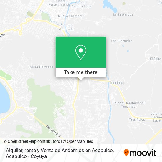 Alquiler, renta y Venta de Andamios en Acapulco map