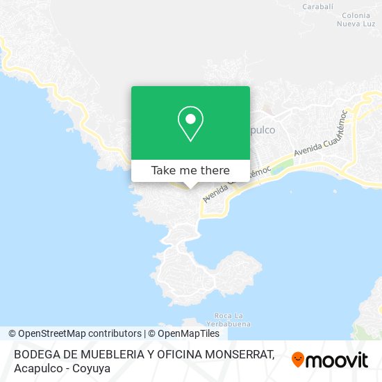 BODEGA DE MUEBLERIA Y OFICINA MONSERRAT map