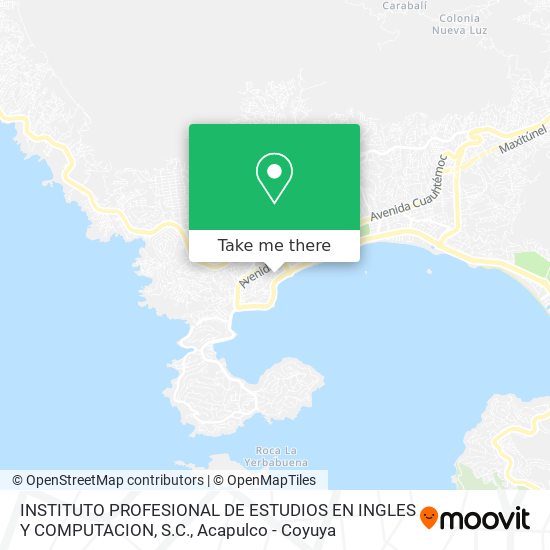 INSTITUTO PROFESIONAL DE ESTUDIOS EN INGLES Y COMPUTACION, S.C. map