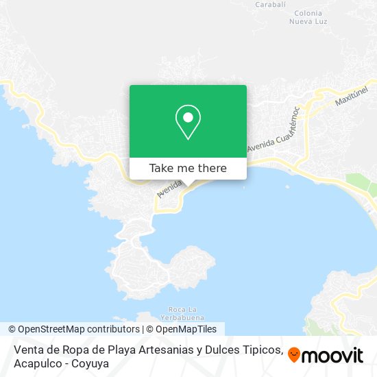 Venta de Ropa de Playa Artesanias y Dulces Tipicos map