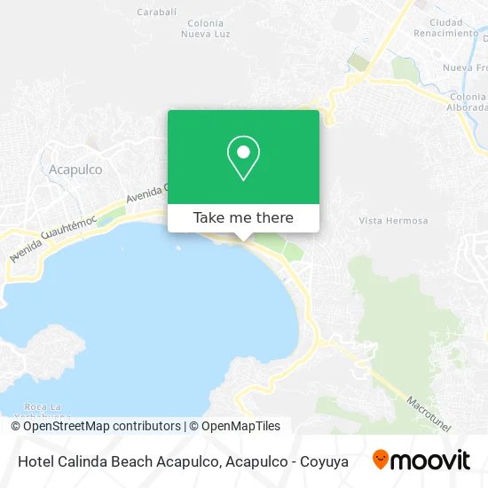 Hotel Calinda Beach Acapulco map