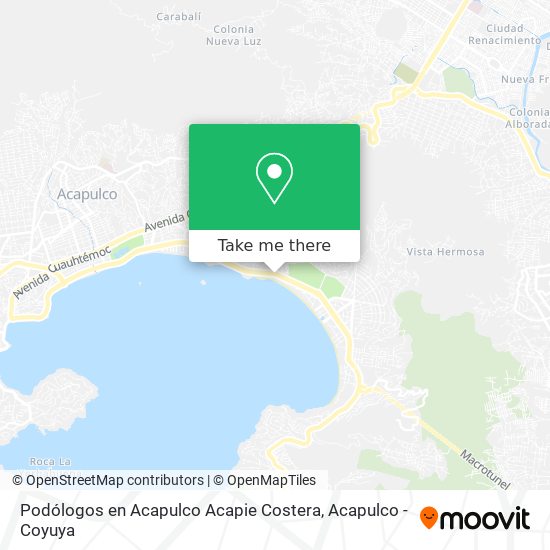 Podólogos en Acapulco Acapie Costera map