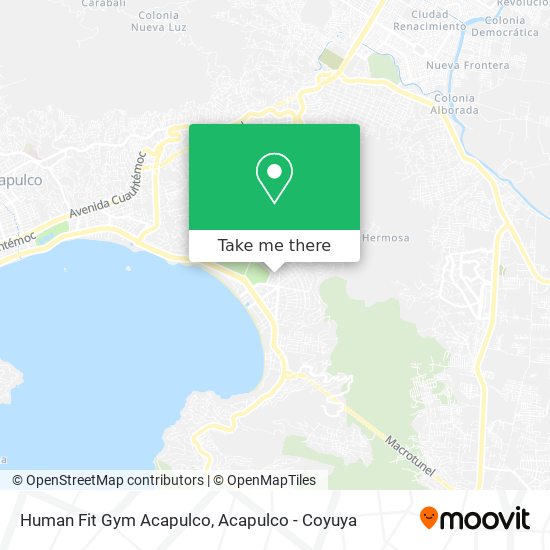 Human Fit Gym Acapulco map