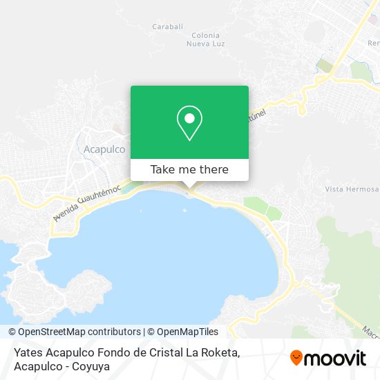 Yates Acapulco Fondo de Cristal La Roketa map